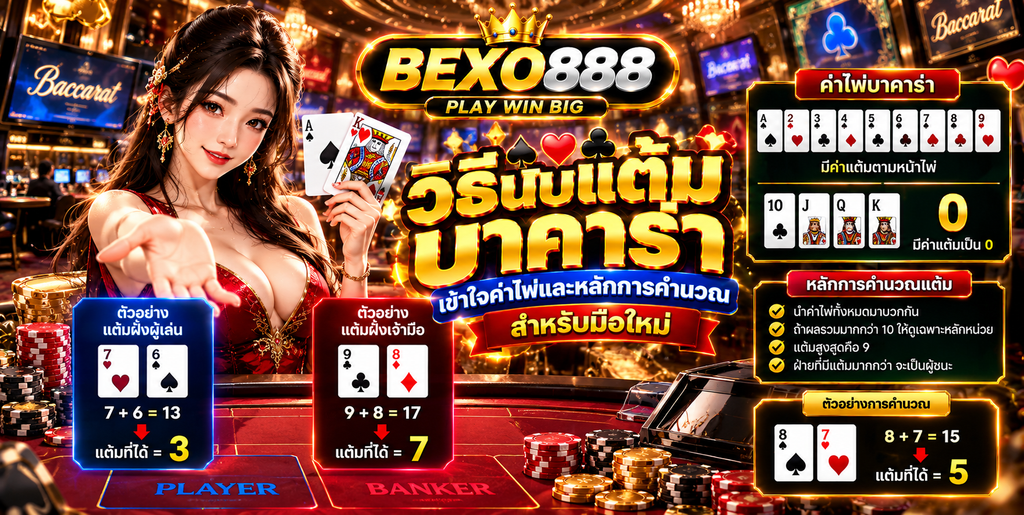 วิธีนับแต้มบาคาร่า